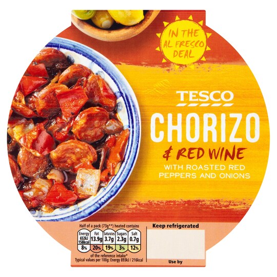 Tesco Al Fresco Chorizo And Red Wine 150G Tesco Groceries