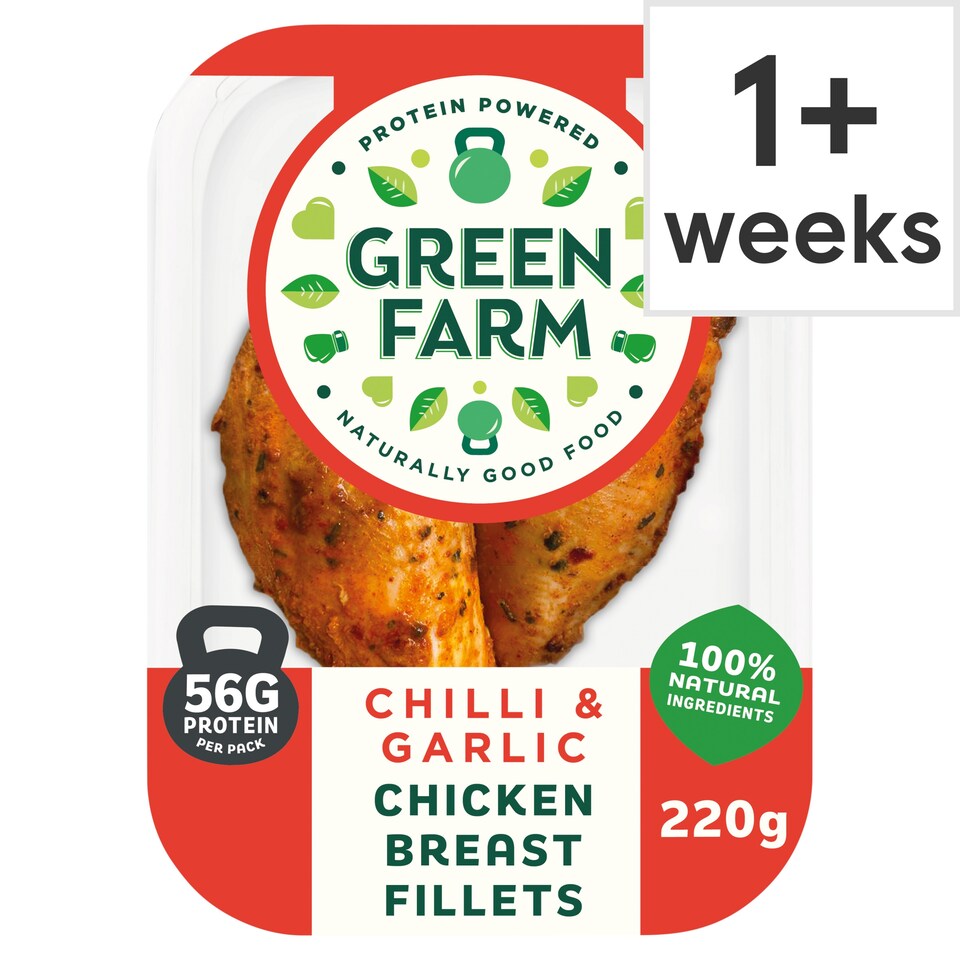 Green Farm Chilli And Garlic Chicken Breast Fillets 2 Pack 220G