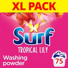 Surf Tropical Lily Laundry Washing Detergent Powder 75 Washes 3750g