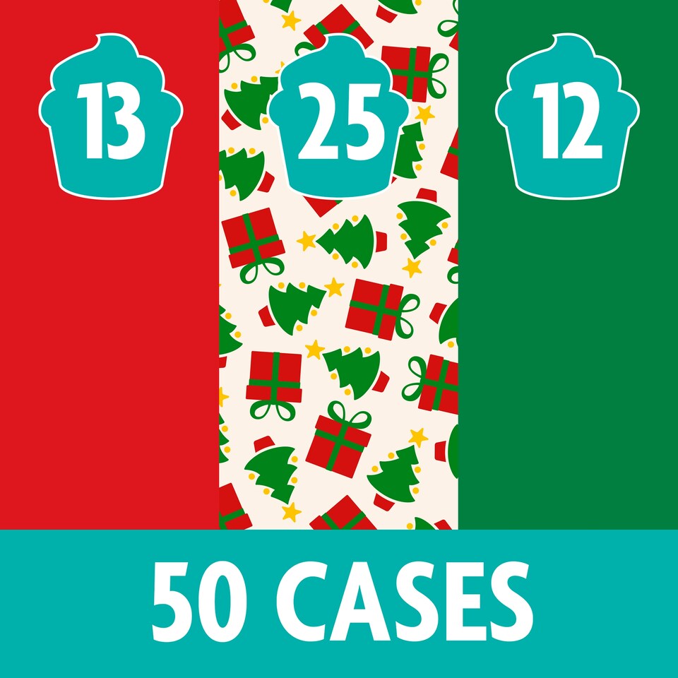 image 1 of Dr. Oetker Christmas Baking Cases 50 Pack
