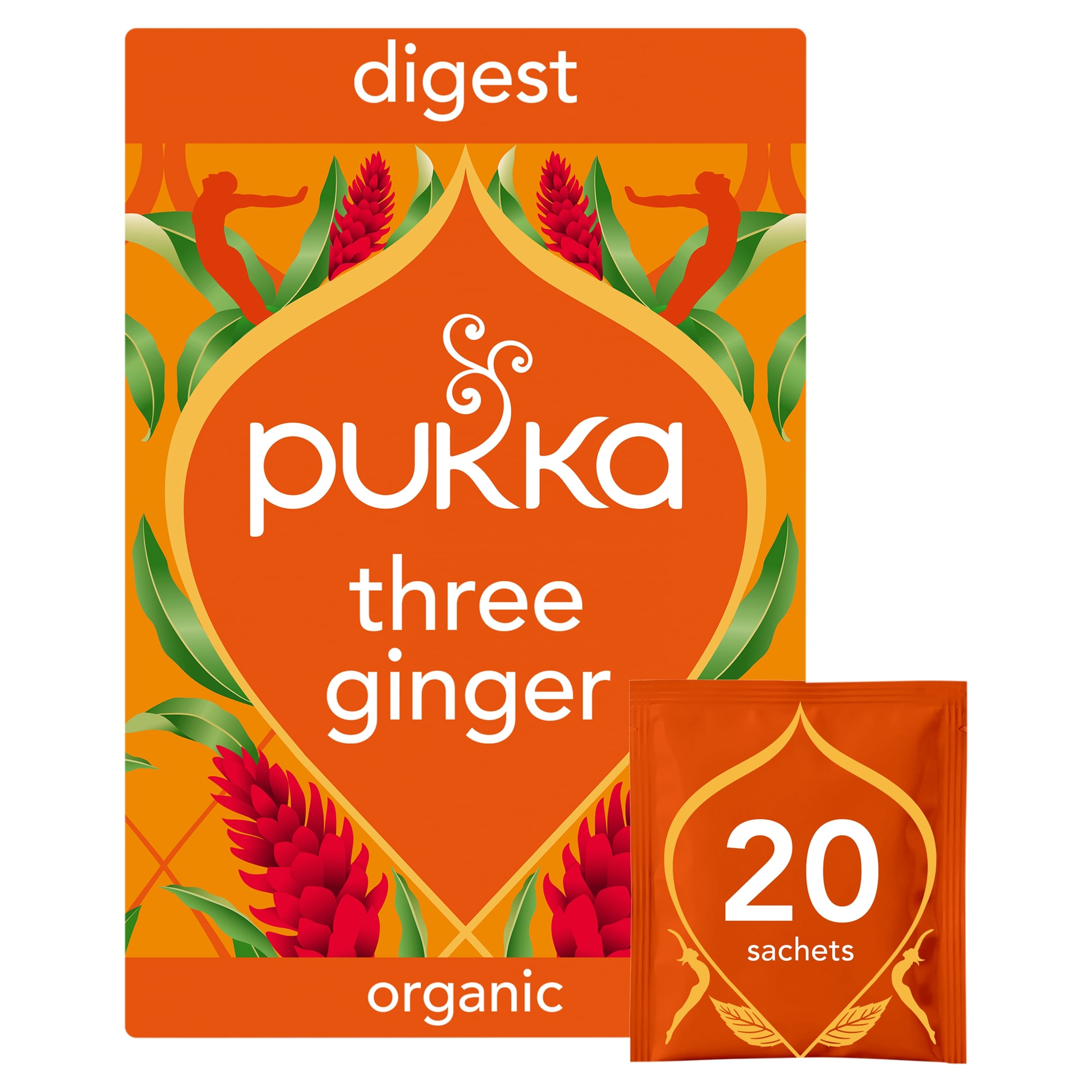 Pukka Organic Three Ginger Tea 20 Herbal Tea Bags 36g