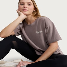 F&F Active EVERYHOUR Pure Cotton Slogan T-Shirt in Grey