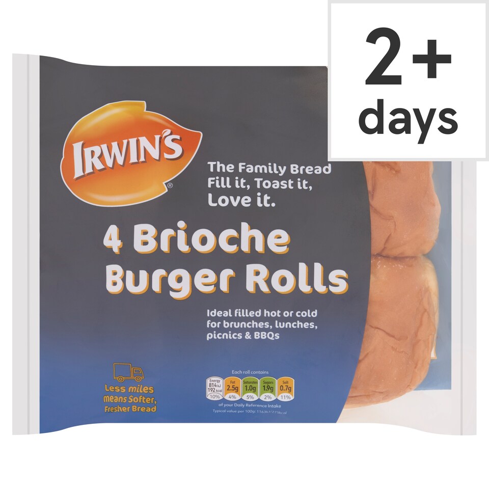 Irwin's Brioche Burger Rolls 4 Pack