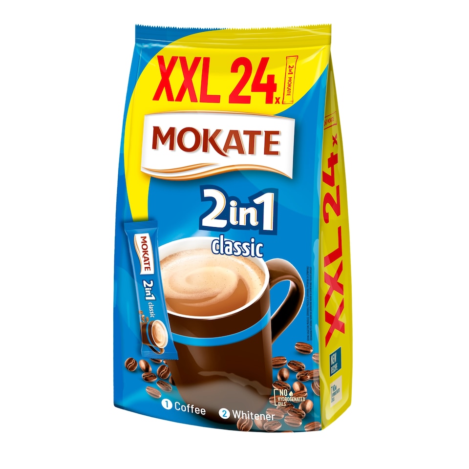 Mokate 2in1 Classic instantný kávový nápoj v prášku 24 x 14 g (336 g)