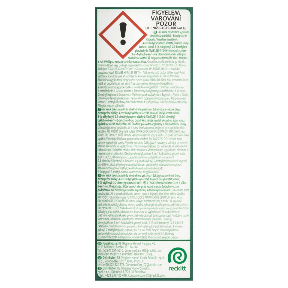 obrázok 1 z Air Wick Essential Oils Elektrický osviežovač vzduchu a náplň eukalyptus a cédrové drevo 19 ml