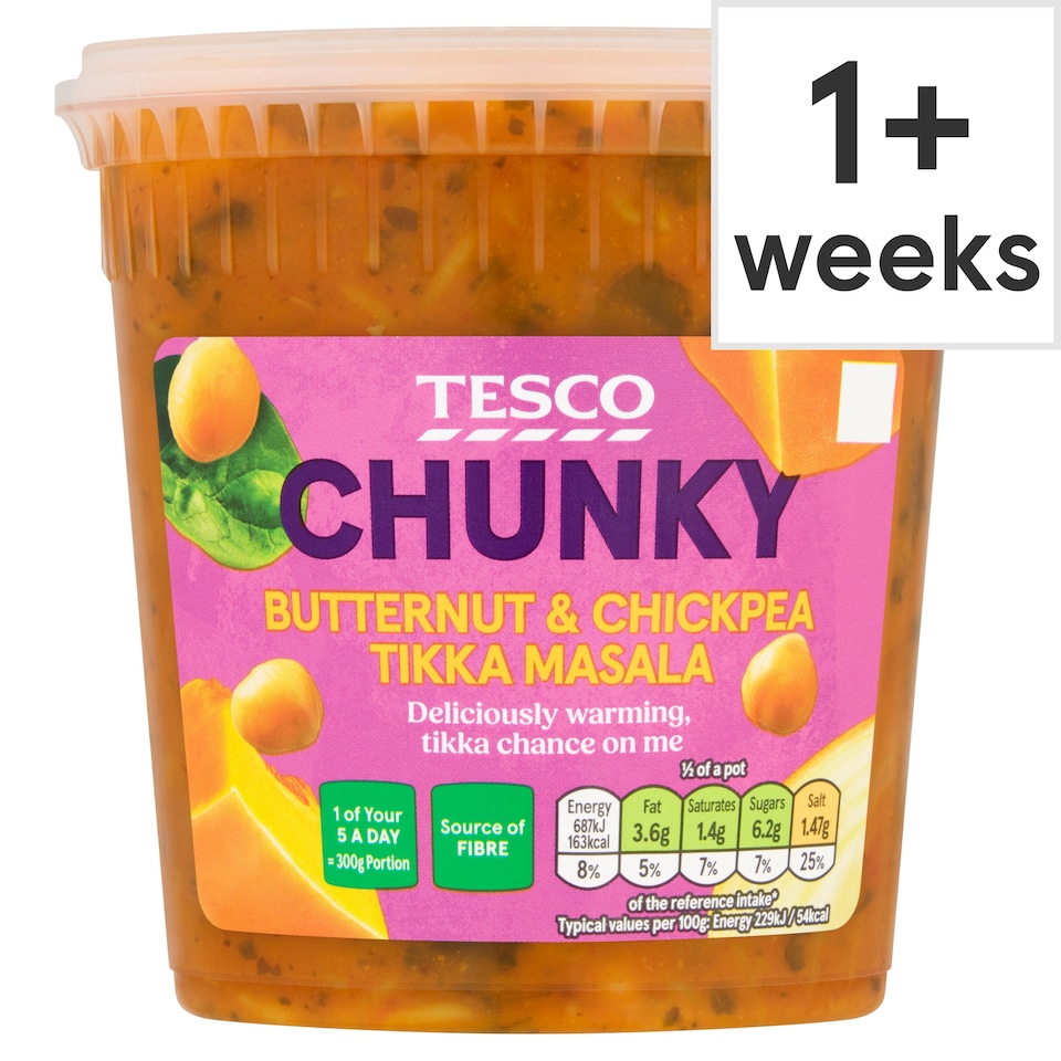 Tesco Chunky Butternut & Chickpea Tikka Masala 600G