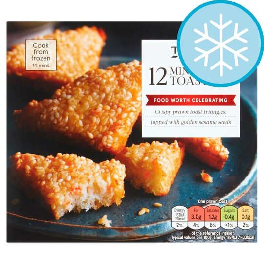 Tesco 12 Mini Prawn Toast 120G Tesco Groceries