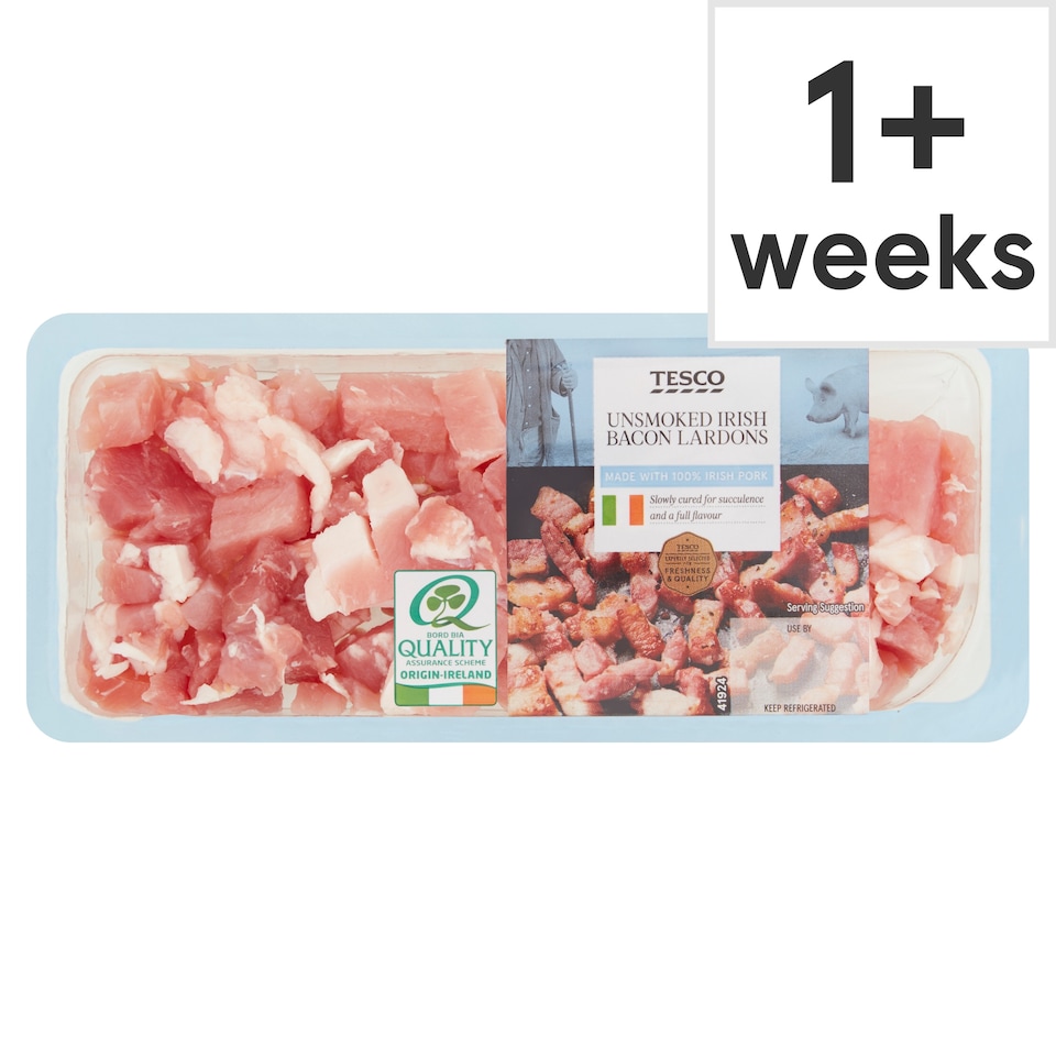 Tesco Irish Bacon Lardons 180G