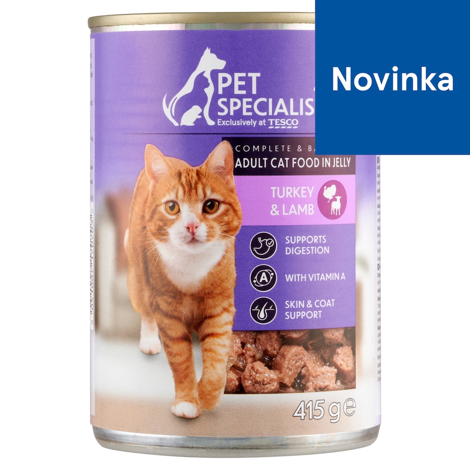 Pet Specialist Complete Food for Adult Cats Chunks with Turkey and Lamb in Sauce 415 g