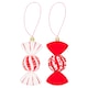 image 1 of Tesco Red & White Sweet Set Hanging Christmas Decorations