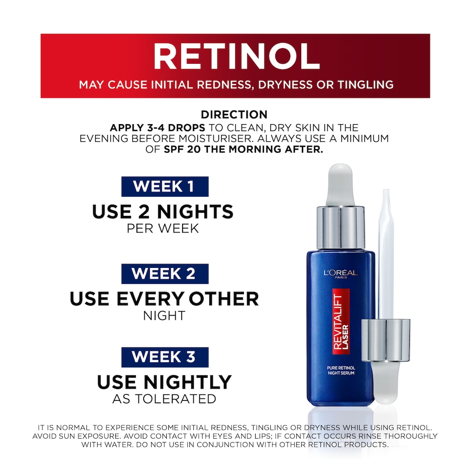 image 1 of L’Oreal Revitalift Laser Retinol Night Serum 30Ml