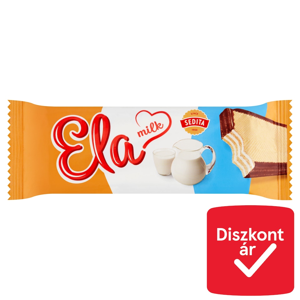 image 1 of Sedita Ela Wafer Dipped in Cocoa Coating on the Edges, Filled with Milk Cream with Fructose 40 g