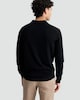 image 3 of F&F Pure Merino Wool Long Sleeved Polo Shirt in Black