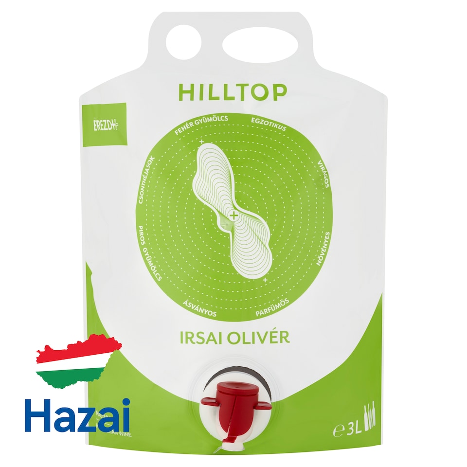 Hilltop Bortarisznya Dunántúli Irsai Olivér száraz fehérbor 11% 3 l  1. kép