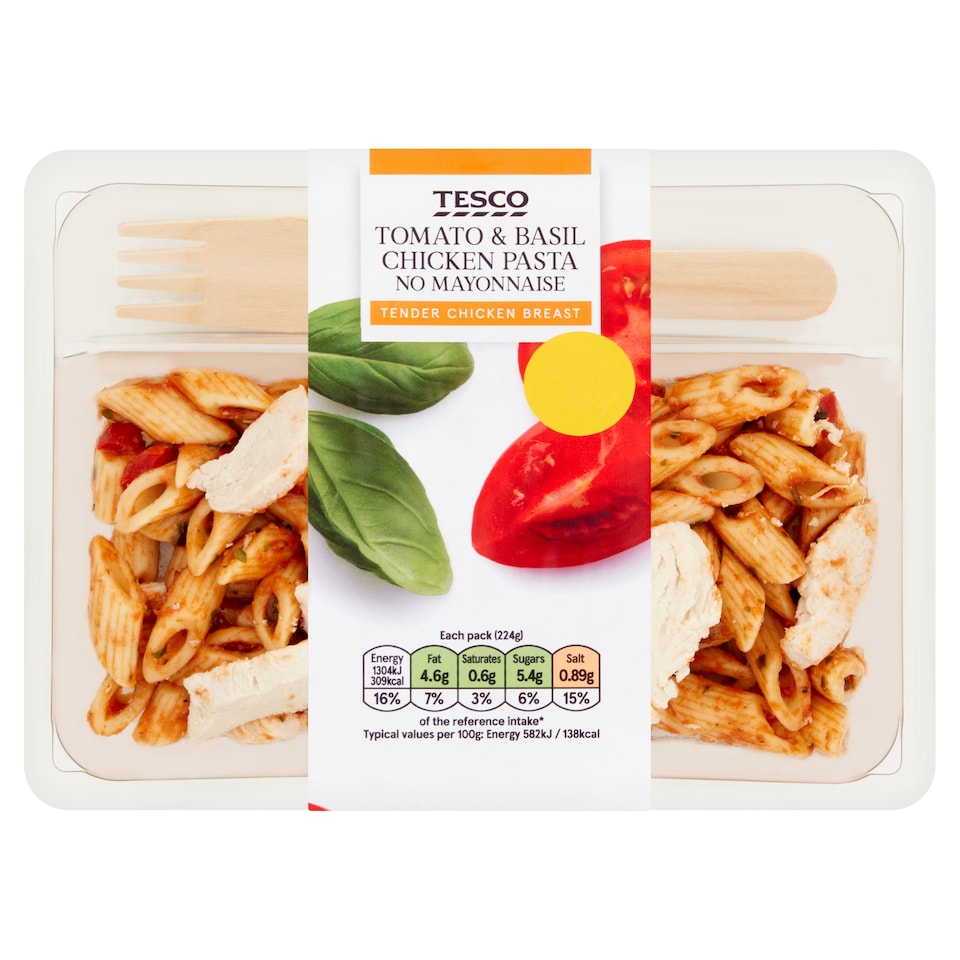 Tesco Tomato & Basil Chicken Pasta 224g
