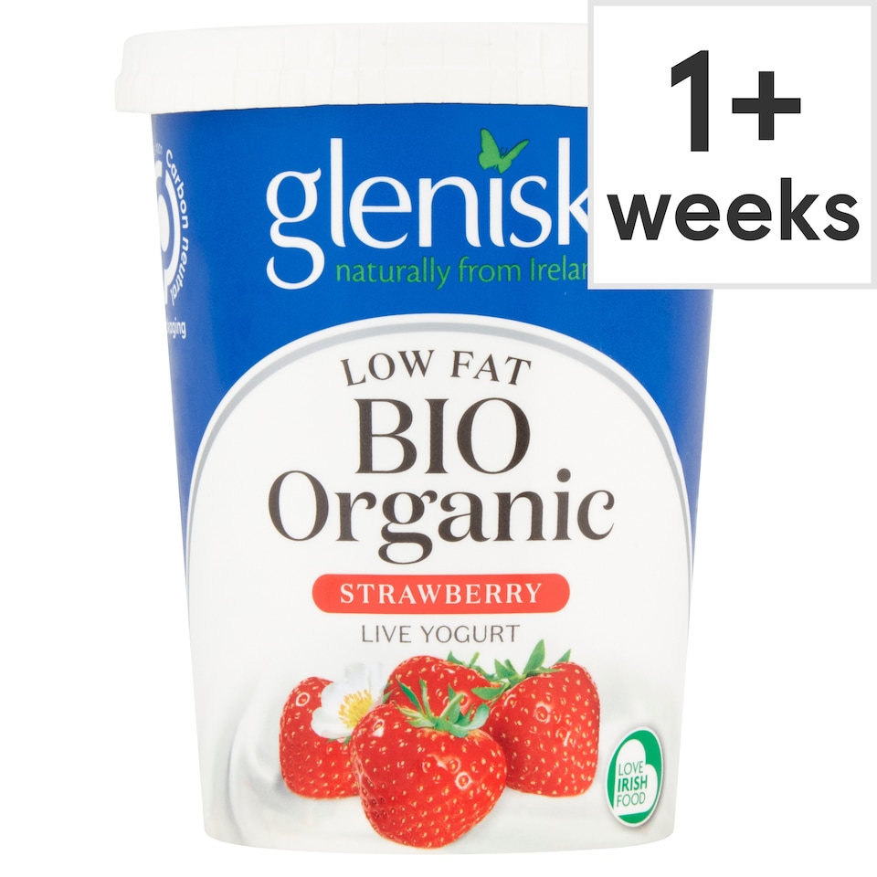 Glenisk Organic Low Fat Strawberry Yoghurt 450
