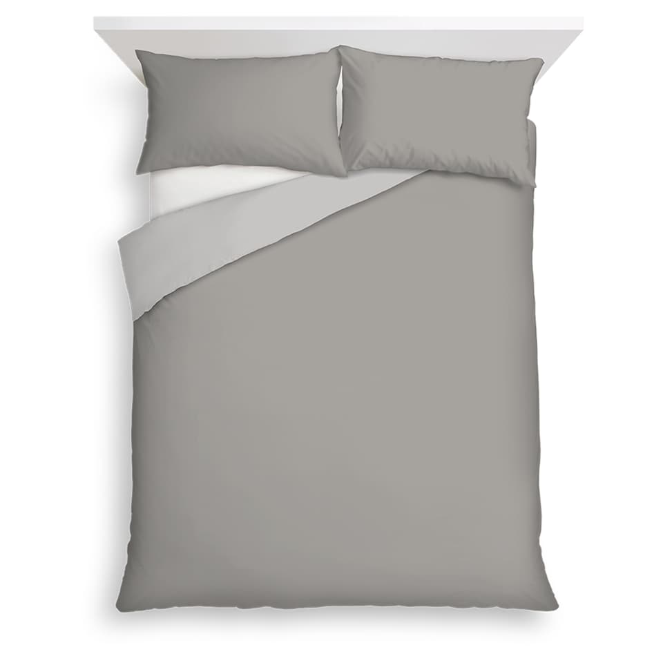 F&F Home Bedding Grey Brushed Duvet Set King