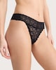 image 1 of F&F 3-Pack Floral Lace Thongs in Multi Black White