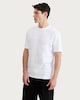 image 1 of F&F Cotton Rich Jacquard Stripe Short Sleeved T-Shirt in White