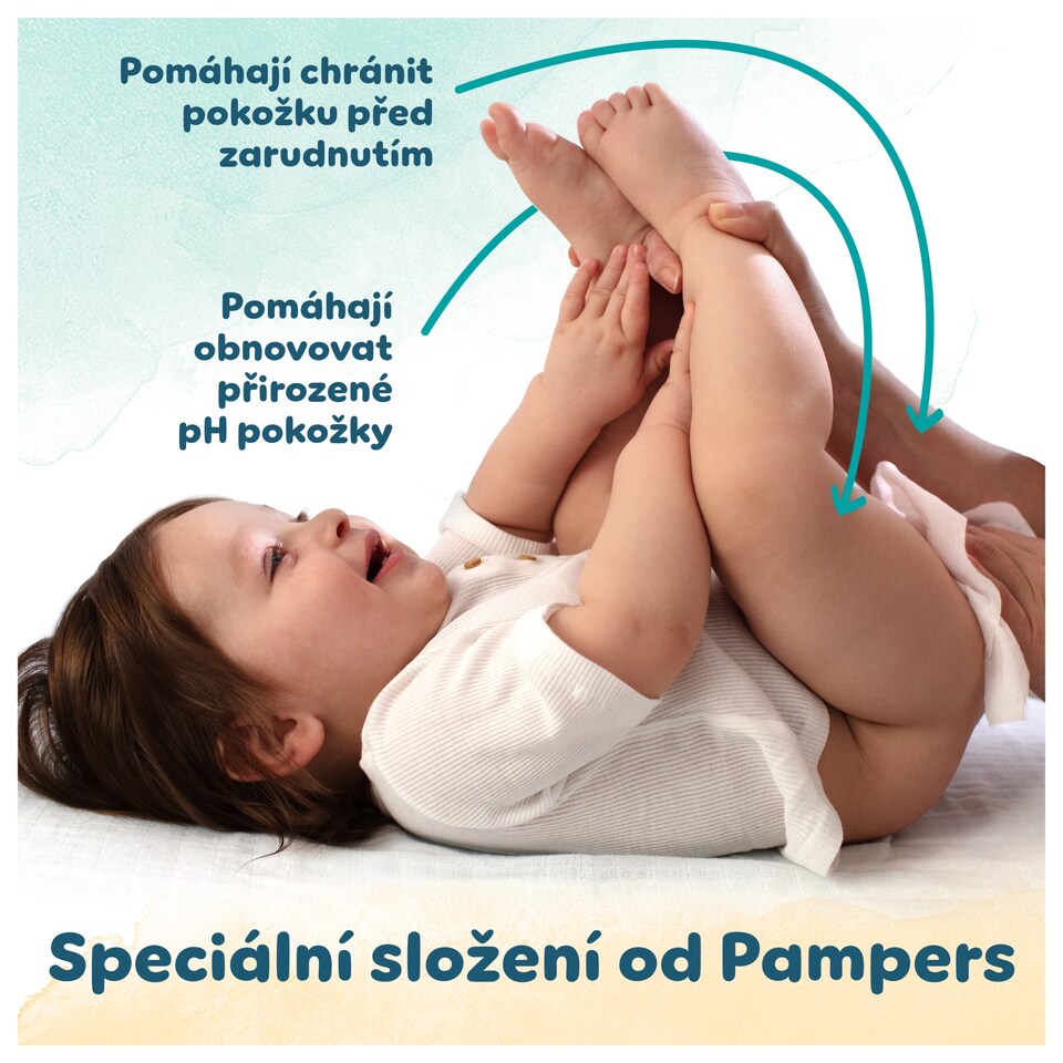 image 1 of Pampers Harmonie Protect & Care Baby Wipes 4 Packs = 176 Wipes