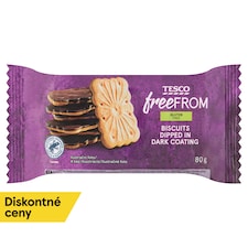 Tesco Free From Gluten-Free Biscuits Dipped in Dark Coating 80 g