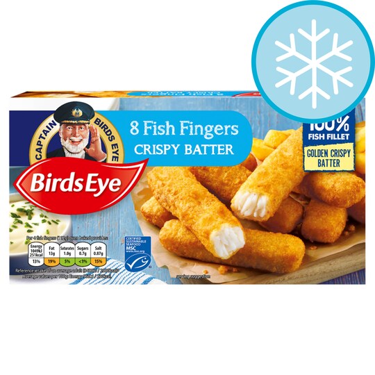 Birds Eye 8 Cripsy Batter Fish Fingers 224G Tesco Groceries