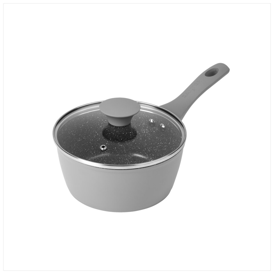 image 1 of Salter Marblestone Earth Saucepan 18cm