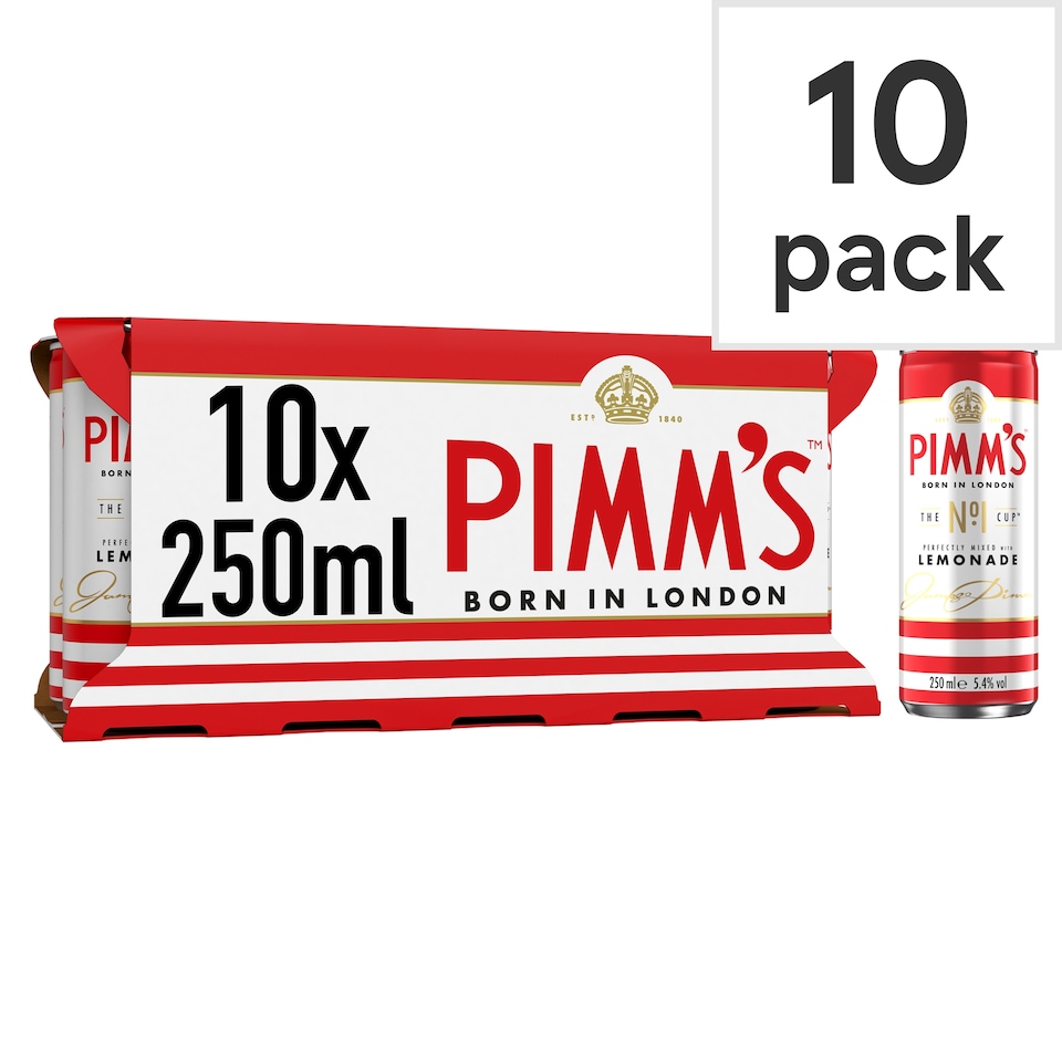 image 1 of Pimm's no1 and Lemonade Ready to Drink premix 10 x 250ml