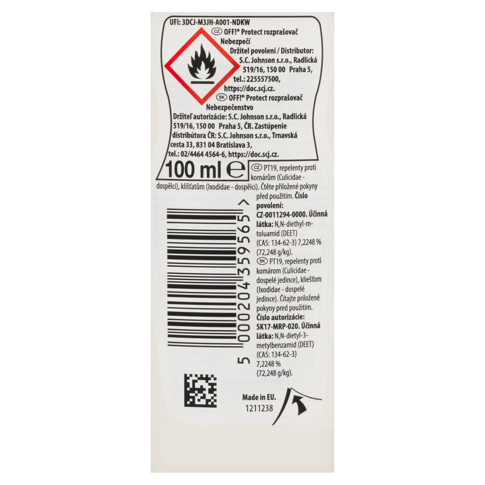 image 1 of OFF! Protect Spray 100 ml