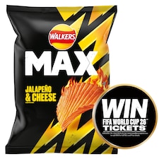 Walkers Max Strong Jalapeño & Cheese Sharing Bag Crisps 140g