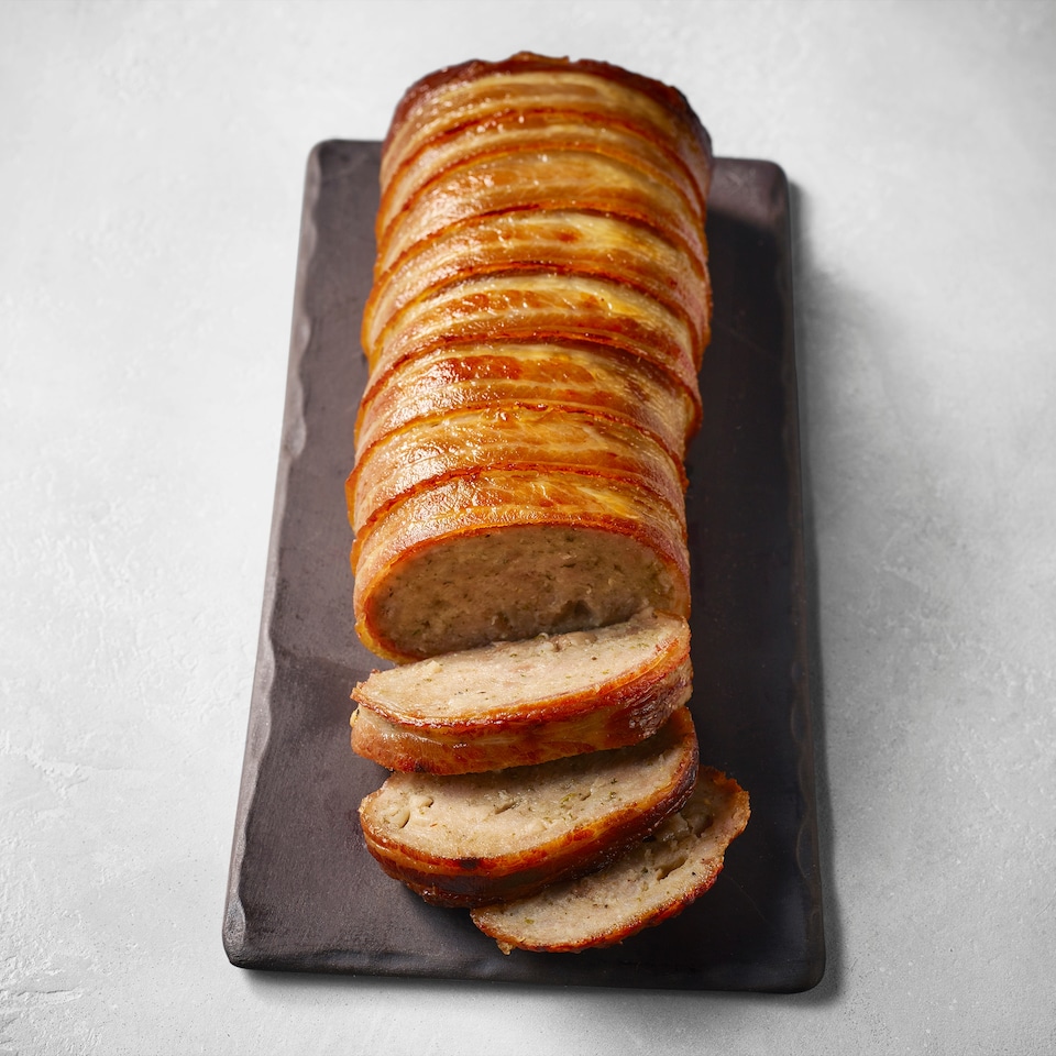 66. Tesco Finest Pork, Sage & Onion Stuffing Wrapped in Bacon 650g (Serves 6)
