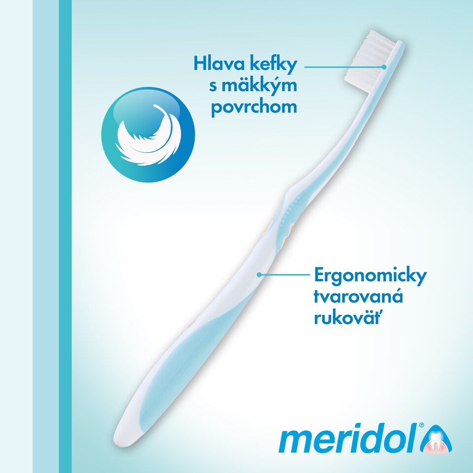 obrázok 1 z meridol® ochrana ďasien zubná kefka- mäkká 3ks