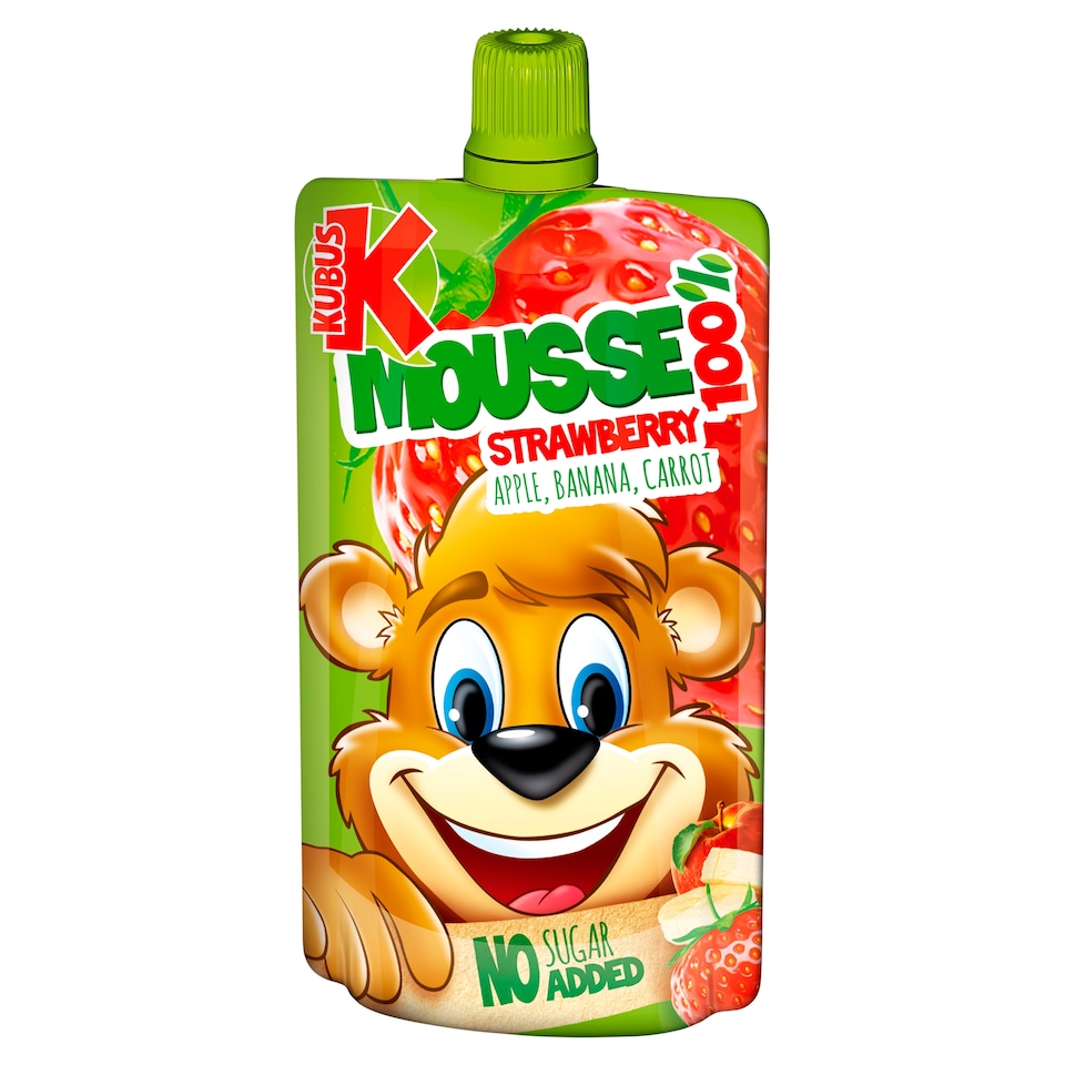 Kubus Strawberry, Apple, Banana, Carrot Mousse 100g