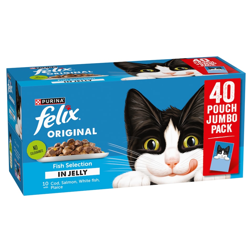 image 1 of FELIX Original Fish Selection in Jelly Wet Cat Food 40x85g