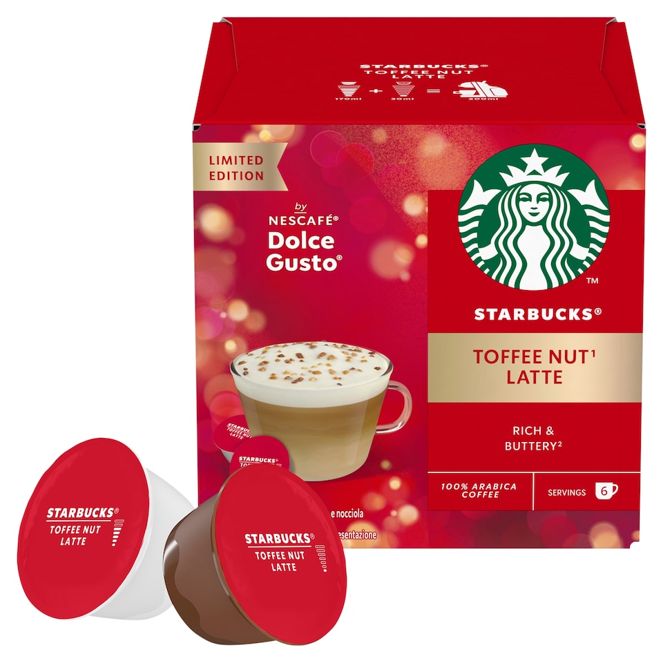 image 1 of Starbucks Toffee Nut Latte 12 Coffee Cpsl 127.8G