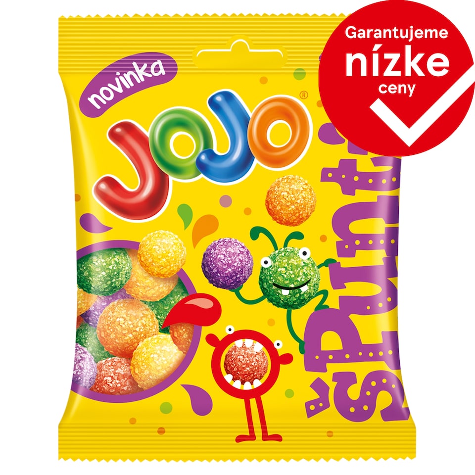 JOJO Špuntíci, želé na báze škrobu s ovocnými príchuťami 80 g