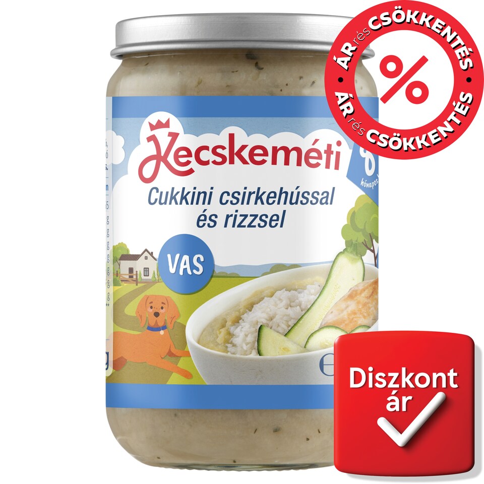 Kecskeméti Zucchini with Chicken and Rice Baby Food 8 Months+ 220 g