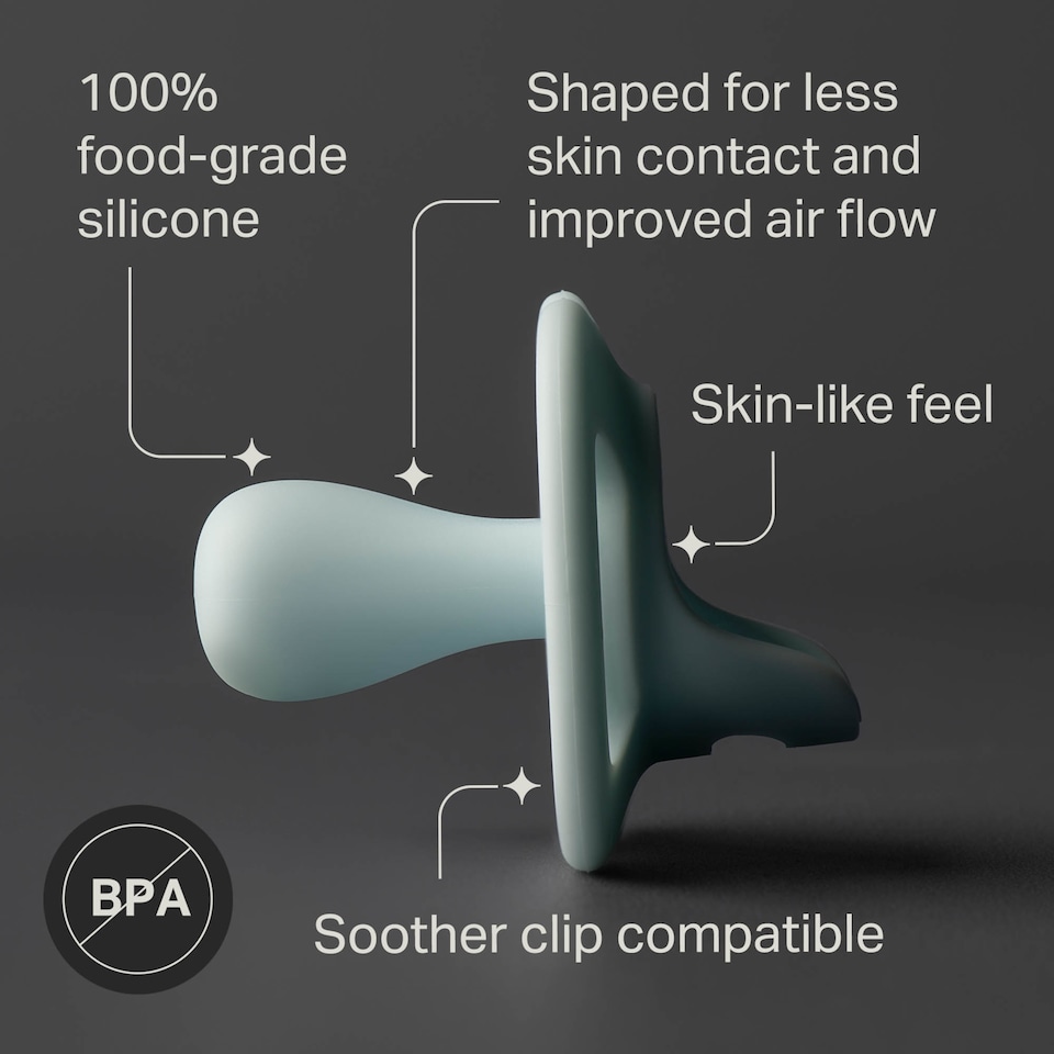 image 1 of Tommee Tippee Ultra Light Stay Put Soothers x2 0-6 Months