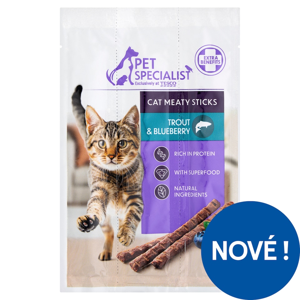 Pet Specialist Cat Meaty Sticks Trout & Blueberry 3 x 5g (15g)