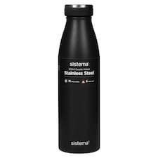 Sistema Stainless Steel Bottle 500Ml Black