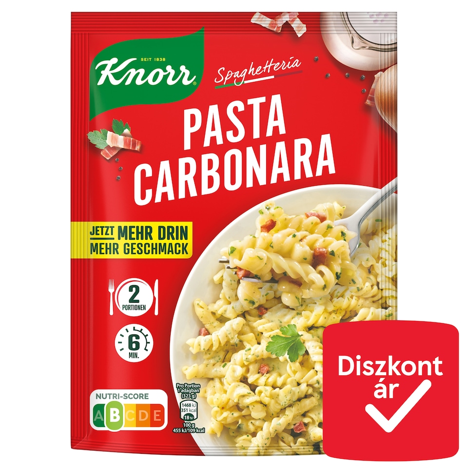 Knorr Spaghetteria Pasta Carbonara Pasta in Creamy Sauce with Bacon 172 g