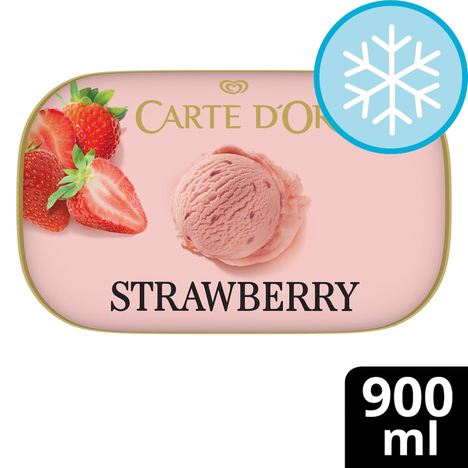 image 1 of Carte D'or Strawberry Ice Cream Tub 900ml