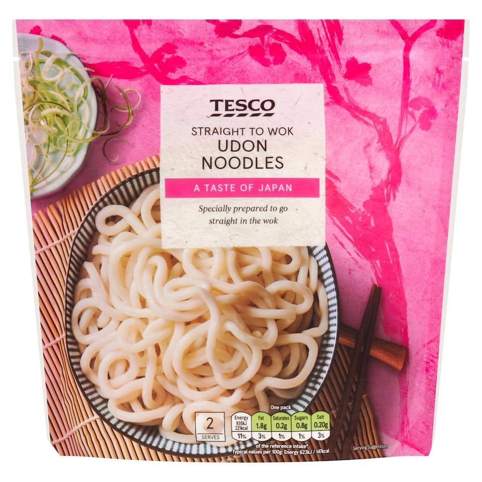 Tesco Straight To Wok Udon Noodles 300G