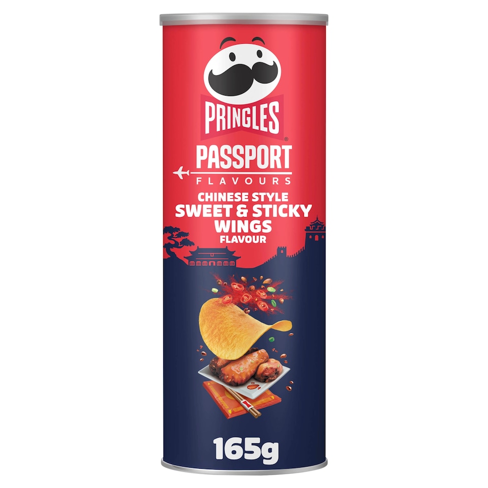 Pringles Passport Flavours Chinese Style Sweet & Sticky Wings Flavour 165g