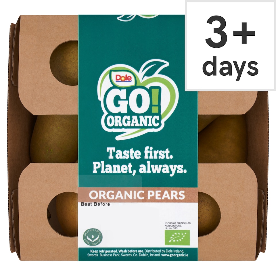 Dole Go Organic Pear 4 Pack