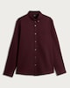 image 4 of F&F Pure Cotton Textured Long Sleeved Shirt in Burgundy