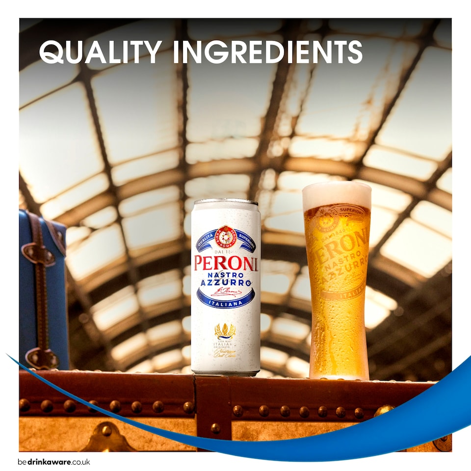 image 1 of Peroni Nastro Azzurro Beer Lager Cans 4x440ml