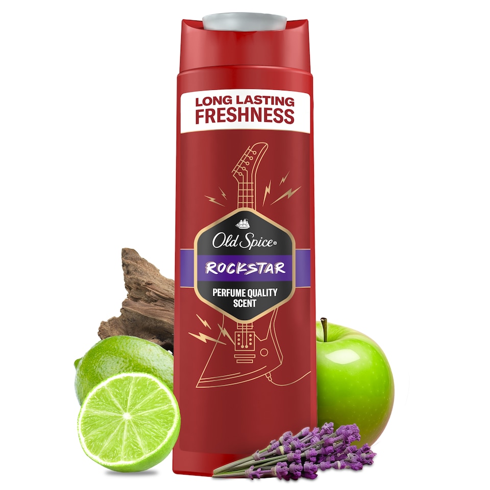 Old Spice Rockstar Férfi 3 az 1-ben Sampon és Tusfürdő, 400 ml  1. kép