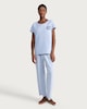 image 1 of F&F Pure Cotton Slogan Pyjama Set in Blue