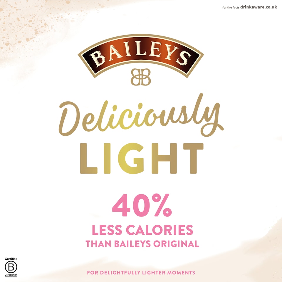 image 1 of Baileys Deliciously Light Irish Cream Liqueur Bottle 16.1% 70Cl